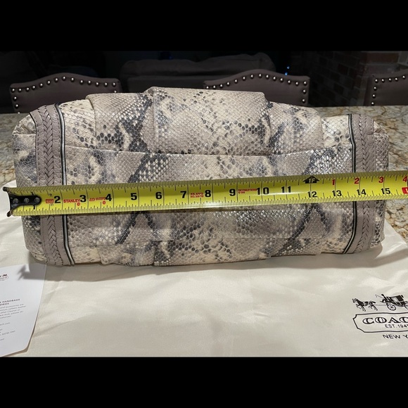 Coach Embossed Python Handbag - Picture 11 of 12